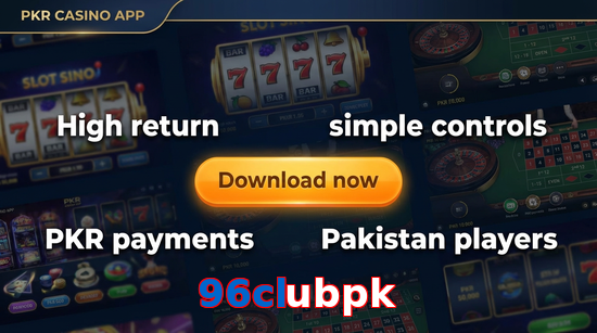 Main screen of 96Clubpk gamedownload page for PK players